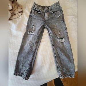 Zara Distressed Gray Kids Jeans Size 6